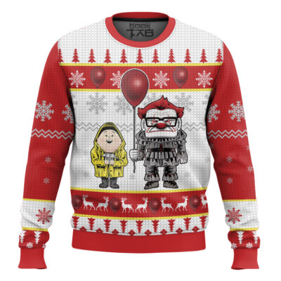 Pennywise But It Is Up Ugly Christmas Sweater