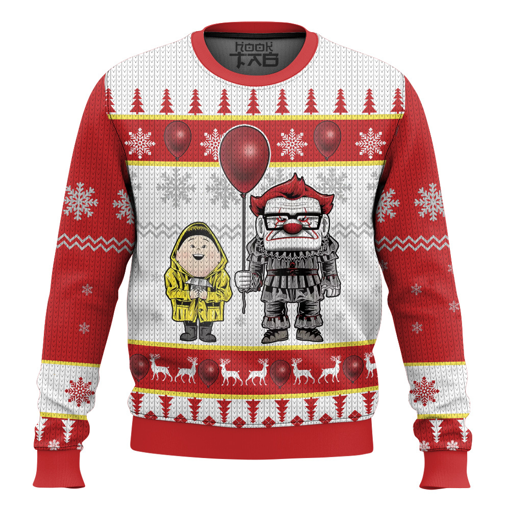 Hooktab Pennywise But It Is Up Ugly Christmas Sweater Hooktab Pennywise But It Is Up Ugly Christmas Sweater