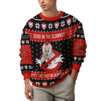 Hooktab Pennywise Send In The Clowns It Ugly Christmas Sweater