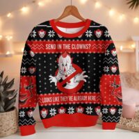 Hooktab Pennywise Send In The Clowns It Ugly Christmas Sweater