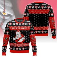 Hooktab Pennywise Send In The Clowns It Ugly Christmas Sweater