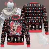 Hooktab Pennywise You Float My Boat It Ugly Christmas Sweater