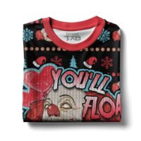 Hooktab Pennywise You Float My Boat It Ugly Christmas Sweater