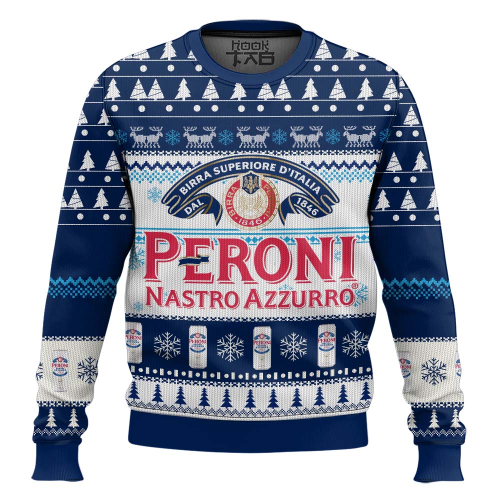 Hooktab Peroni Nastro Azzurro Ugly Christmas Sweater Hooktab Peroni Nastro Azzurro Ugly Christmas Sweater