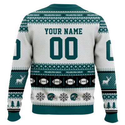 Hooktab Philadelphia Eagles – Custom Name And Number Ugly Sweater