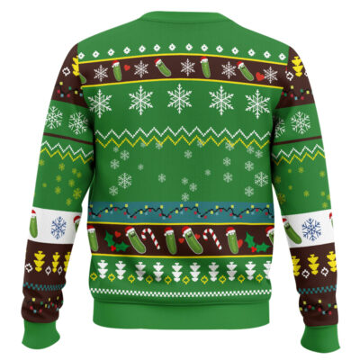 Hooktab Pickle Rickmas Rick And Morty Ugly Christmas Sweater