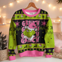 Hooktab Pimk Grinch Grinch Grinch Ugly Christmas Sweater