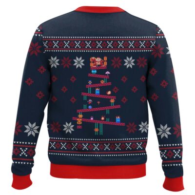 Hooktab Pine Tree Donkey Kong Ugly Christmas Sweater