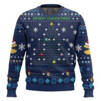 Hooktab Pinetree Pac-man Ugly Christmas Sweater