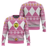 Hooktab Pink Power Rangers Ugly Christmas Sweater