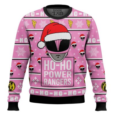 Pink Ranger Ho-ho Power Rangers Ugly Christmas Sweater