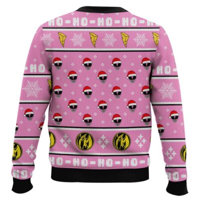 Hooktab Pink Ranger Ho-ho Power Rangers Ugly Christmas Sweater