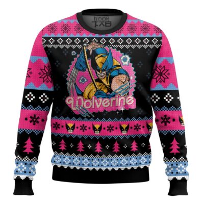Pink Wolverine Ugly Christmas Sweater