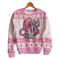 Hooktab Pink Xenomorph Alien Ugly Christmas Sweater