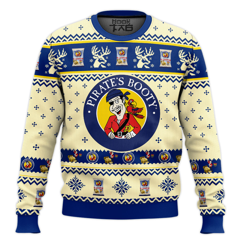 Hooktab Pirate's Booty Ugly Christmas Sweater Hooktab Pirate's Booty Ugly Christmas Sweater