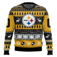Hooktab Pittsburgh Steelers - Custom Name And Number Ugly Sweater