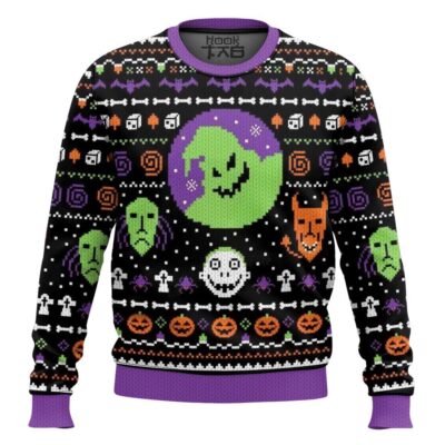 Pixel Oogie Boogie Ugly Christmas Sweater