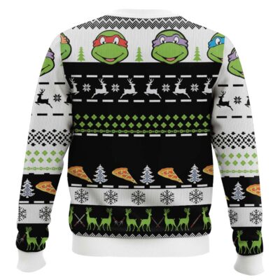 Hooktab Pizza Dude’s Got 30 Seconds Ninja Turtles Ugly Christmas Sweater