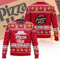 Hooktab Pizza Hut Ugly Christmas Sweater