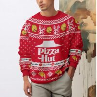 Hooktab Pizza Hut Ugly Christmas Sweater
