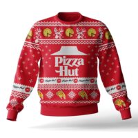 Hooktab Pizza Hut Ugly Christmas Sweater