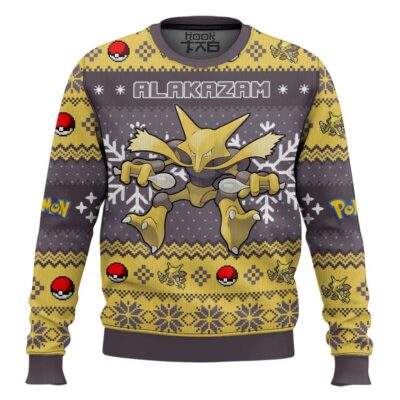Pokemon Gen 1 Alakazam Ugly Christmas Sweater