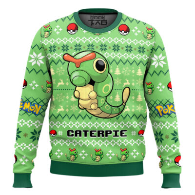 Pokemon Gen 1 Caterpie Ugly Christmas Sweater