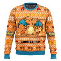 Hooktab Pokemon Gen 1 Charizard Ugly Christmas Sweater