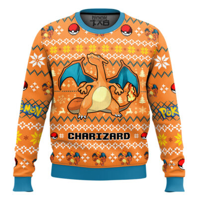 Pokemon Gen 1 Charizard Ugly Christmas Sweater