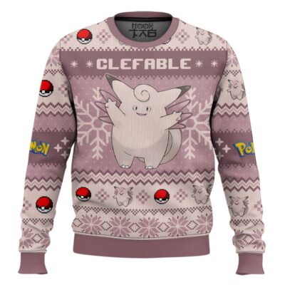Pokemon Gen 1 Clefable Ugly Christmas Sweater