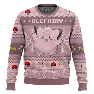 Pokemon Gen 1 Clefairy Ugly Christmas Sweater
