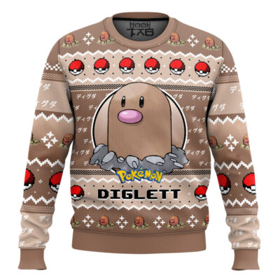 Pokemon Gen 1 Diglett Ugly Christmas Sweater