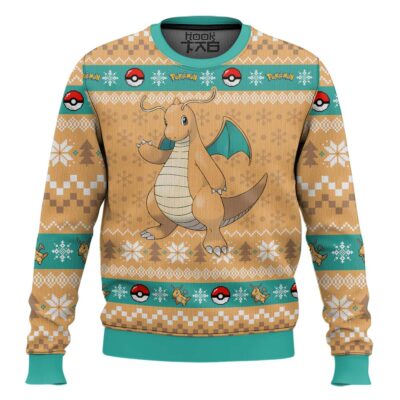 Pokemon Gen 1 Dragonite Ugly Christmas Sweater
