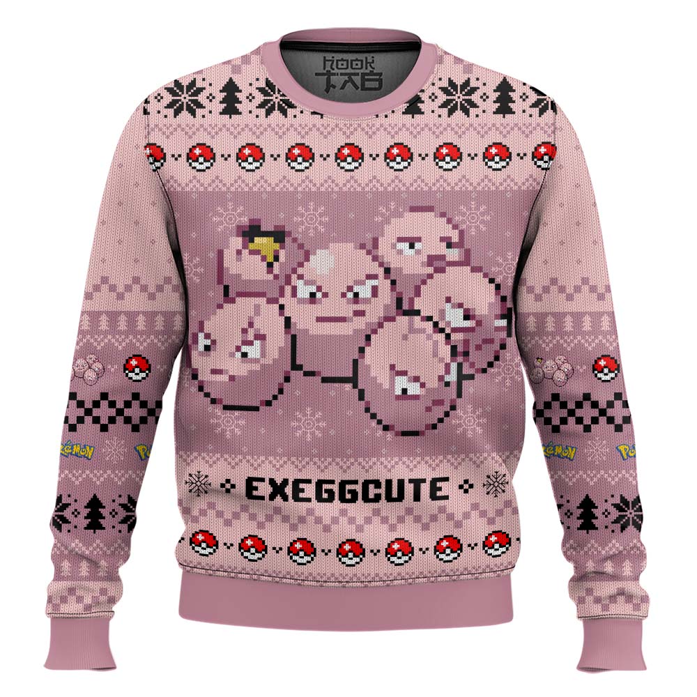 Hooktab Pokemon Gen 1 Exeggcute Ugly Christmas Sweater Hooktab Pokemon Gen 1 Exeggcute Ugly Christmas Sweater