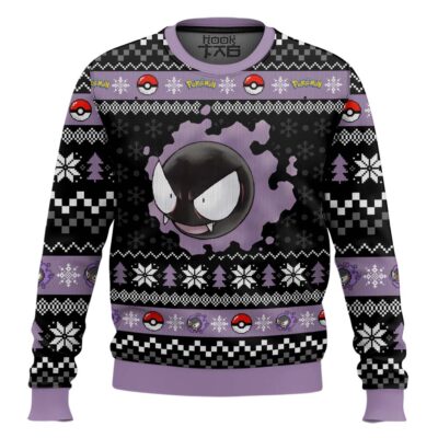 Pokemon Gen 1 Gastly Ugly Christmas Sweater