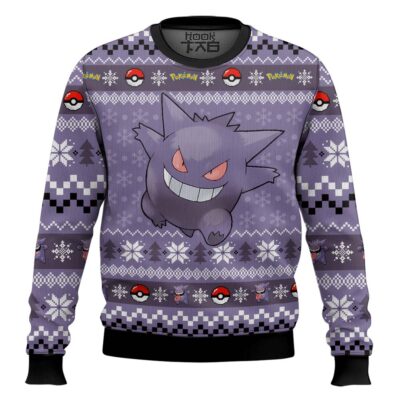 Pokemon Gen 1 Gengar Ugly Christmas Sweater