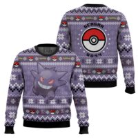 Hooktab Pokemon Gen 1 Gengar Ugly Christmas Sweater
