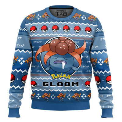 Pokemon Gen 1 Gloom Ugly Christmas Sweater