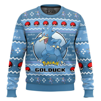 Pokemon Gen 1 Golduck Ugly Christmas Sweater