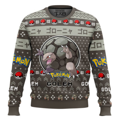 Pokemon Gen 1 Golem Ugly Christmas Sweater