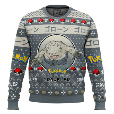 Pokemon Gen 1 Graveler Ugly Christmas Sweater