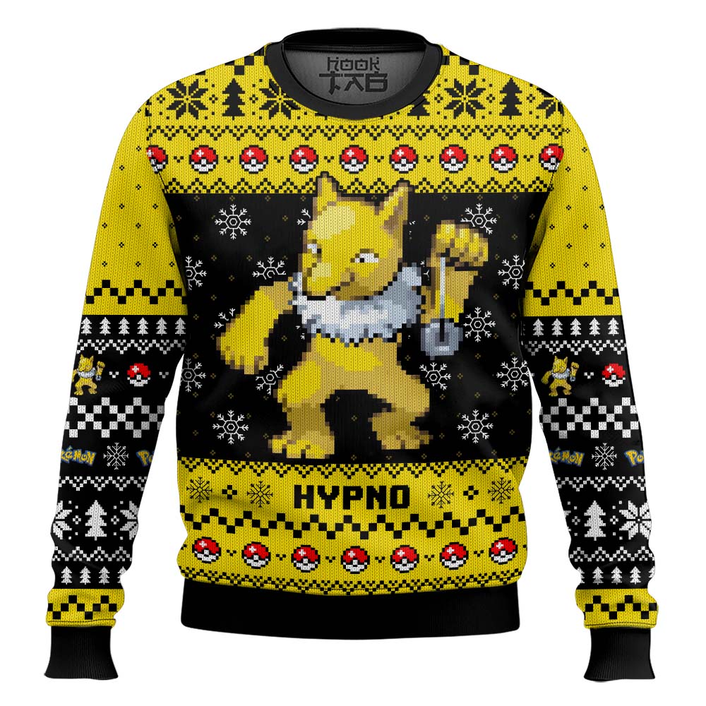 Hooktab Pokemon Gen 1 Hypno Ugly Christmas Sweater Hooktab Pokemon Gen 1 Hypno Ugly Christmas Sweater