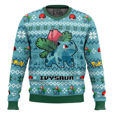 Pokemon Gen 1 Ivysaur Ugly Christmas Sweater