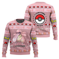 Hooktab Pokemon Gen 1 Lickitung Ugly Christmas Sweater