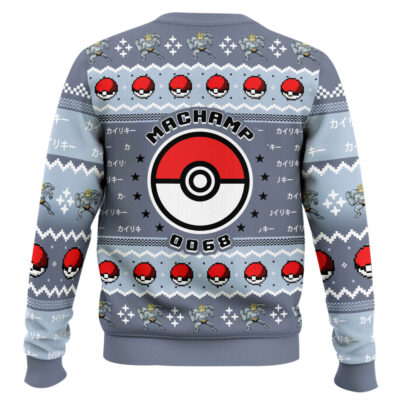 Hooktab Pokemon Gen 1 Machamp Ugly Christmas Sweater