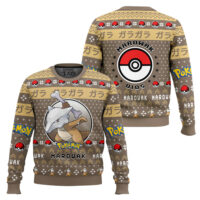 Hooktab Pokemon Gen 1 Marowak Ugly Christmas Sweater