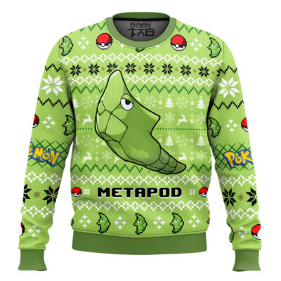 Pokemon Gen 1 Metapod Ugly Christmas Sweater