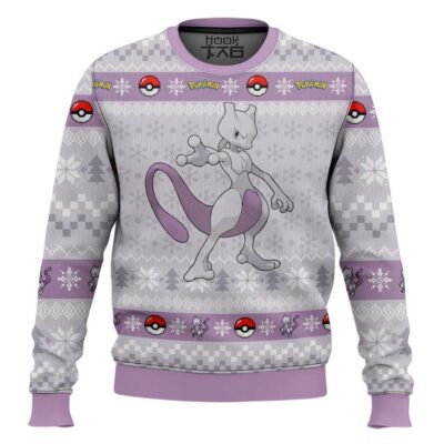 Pokemon Gen 1 Mewtwo Ugly Christmas Sweater