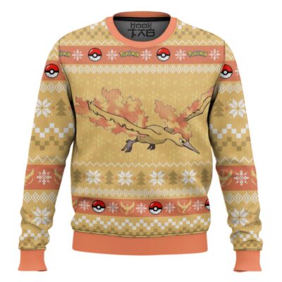 Pokemon Gen 1 Moltres Ugly Christmas Sweater