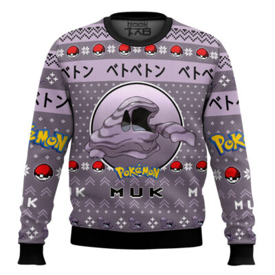 Pokemon Gen 1 Muk Ugly Christmas Sweater